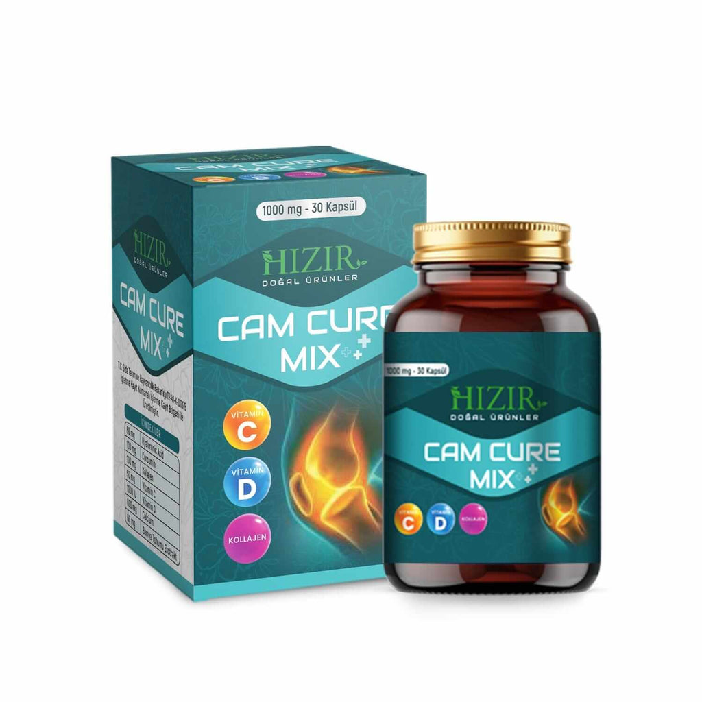 Hızır Camcure Mix 1000mg 30 Kapsül – Kollajen, Glukozamin, Hyaluronik Asit & Curcumin