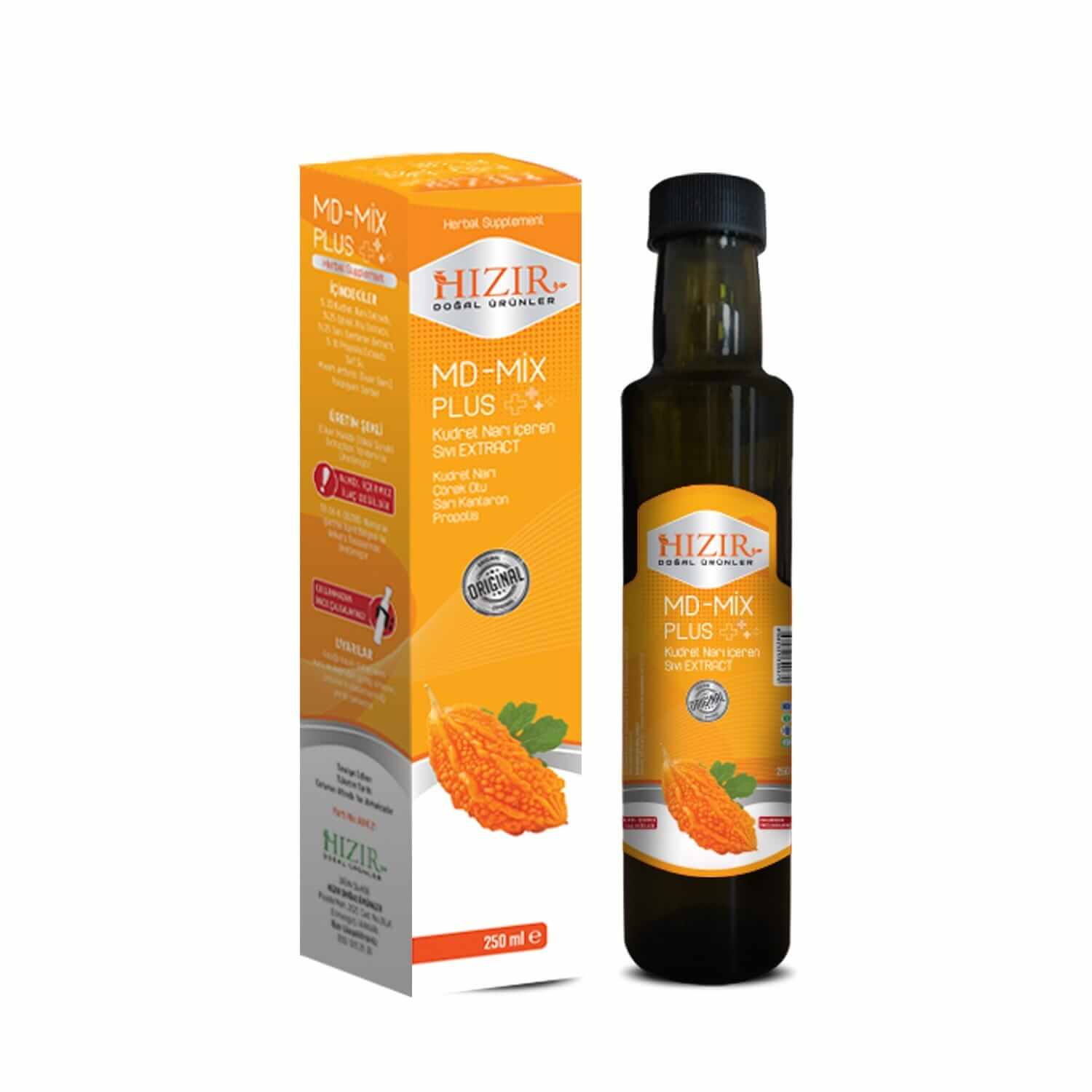 Hızır MD-Mix Plus Ekstrakt 250ml – Kudret Narı, Çörek Otu, Propolis & Sarı Kantaron