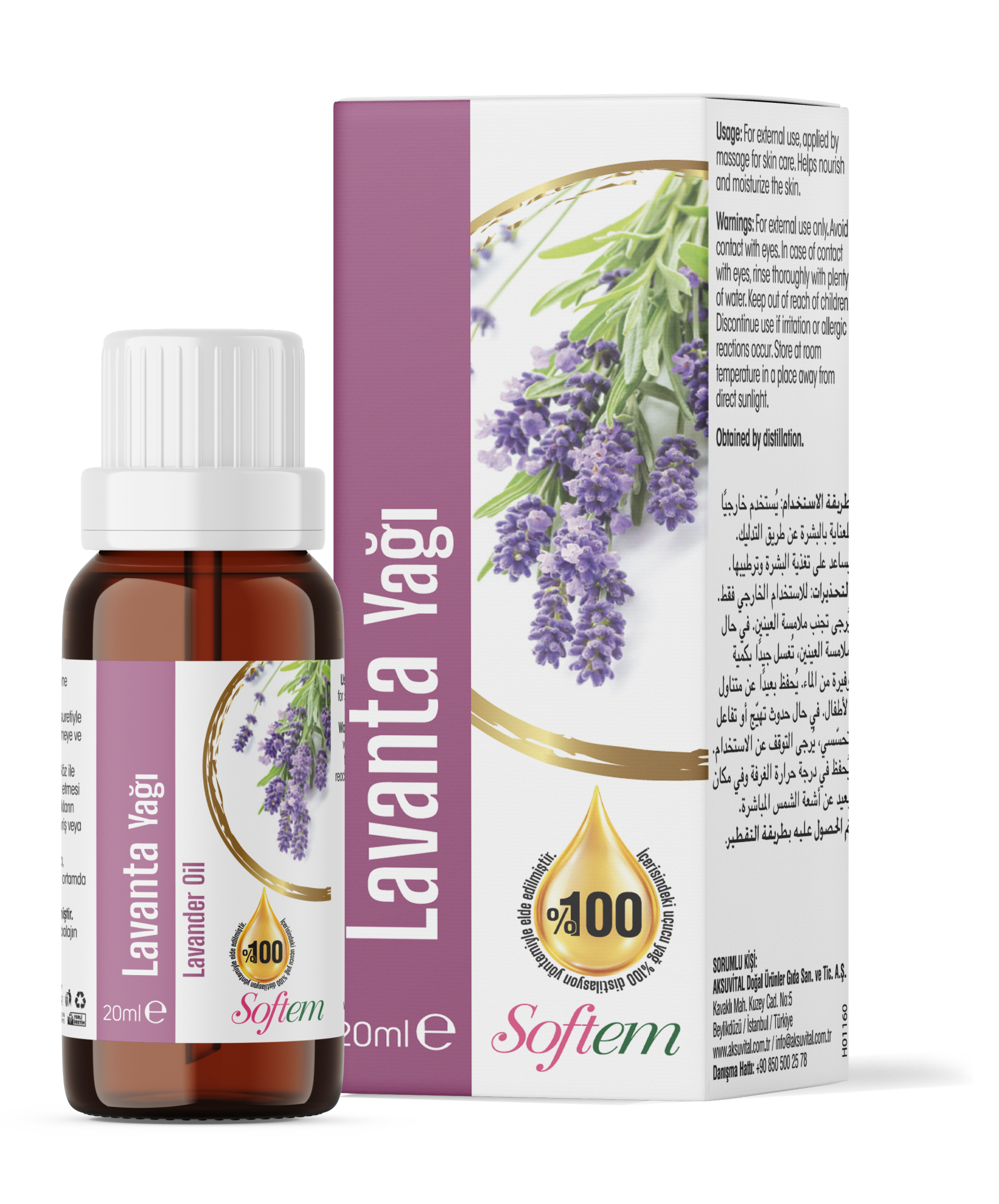 Softem Lavanta Yağı 20 ML | %100 Doğal Uçucu Yağ